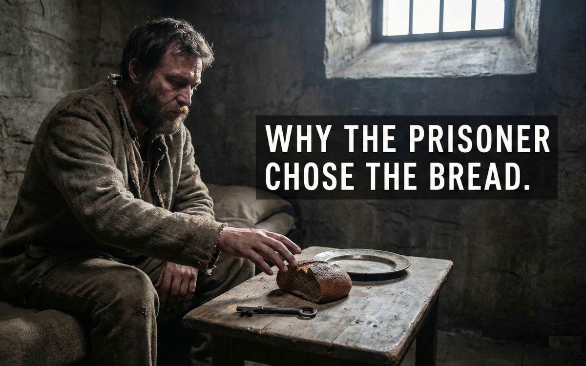why did the prisoner choose the bread instead of the key